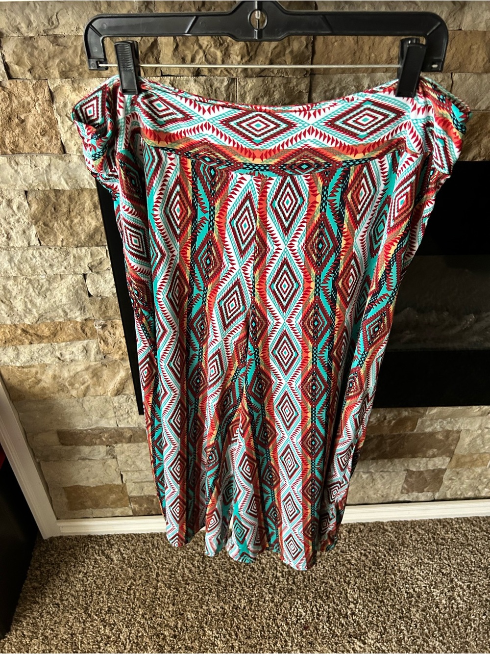 Cato Boho Diamond-Print Wide Leg Gaucho Palazzo - Multicolor - Picture 2 of 4